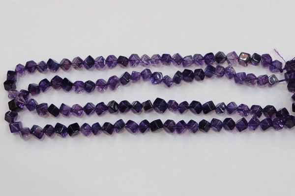 CSA10 15.5 inches 7*7mm cube synthetic amethyst beads wholesale