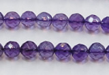 CSA16 15.5 inches 8mm faceted round synthetic amethyst beads