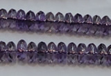 CSA23 15.5 inches 5*10mm faceted rondelle synthetic amethyst beads