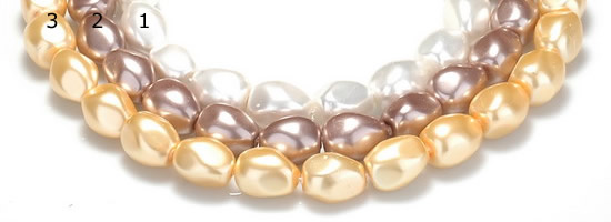 CSB04 16 inches 16*20mm nugget shell pearl beads Wholesale