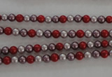 CSB1002 15.5 inches 4mm round mixed color shell pearl beads