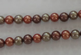 CSB1018 15.5 inches 6mm round mixed color shell pearl beads