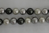 CSB1038 15.5 inches 8mm round mixed color shell pearl beads