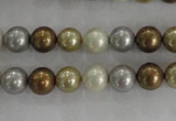 CSB1041 15.5 inches 8mm round mixed color shell pearl beads