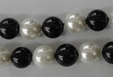 CSB1050 15.5 inches 10mm round mixed color shell pearl beads