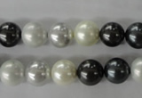 CSB1051 15.5 inches 10mm round mixed color shell pearl beads