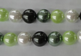 CSB1060 15.5 inches 10mm round mixed color shell pearl beads