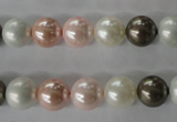 CSB1065 15.5 inches 10mm round mixed color shell pearl beads