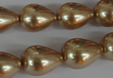 CSB114 15.5 inches 15*19mm teardrop shell pearl beads wholesale