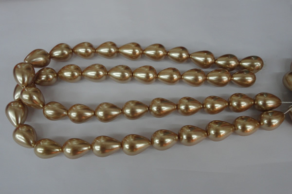 CSB114 15.5 inches 15*19mm teardrop shell pearl beads wholesale