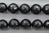 CSB1186 15.5 inches 12mm faceted round shell pearl beads