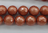 CSB1196 15.5 inches 12mm faceted round shell pearl beads