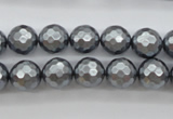 CSB1201 15.5 inches 10mm faceted round shell pearl beads