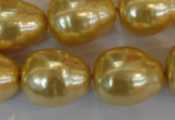 CSB130 15.5 inches 18*22mm nuggets shell pearl beads wholesale