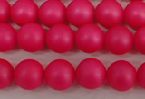 CSB1300 15.5 inches 4mm matte round shell pearl beads wholesale