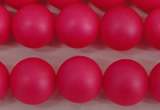 CSB1303 15.5 inches 10mm matte round shell pearl beads wholesale