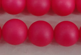 CSB1304 15.5 inches 12mm matte round shell pearl beads wholesale