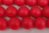 CSB1305 15.5 inches 4mm matte round shell pearl beads wholesale