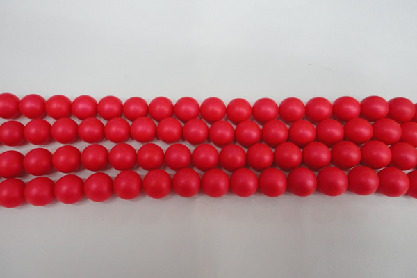 CSB1305 15.5 inches 4mm matte round shell pearl beads wholesale