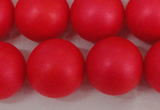 CSB1309 15.5 inches 12mm matte round shell pearl beads wholesale