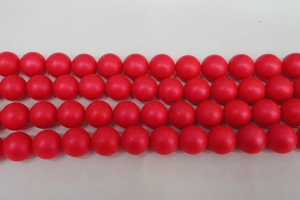 CSB1309 15.5 inches 12mm matte round shell pearl beads wholesale