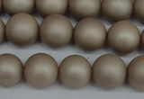 CSB1321 15.5 inches 6mm matte round shell pearl beads wholesale