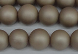 CSB1322 15.5 inches 8mm matte round shell pearl beads wholesale