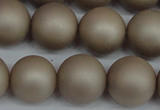 CSB1323 15.5 inches 10mm matte round shell pearl beads wholesale