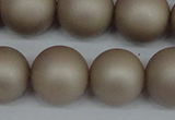 CSB1324 15.5 inches 12mm matte round shell pearl beads wholesale