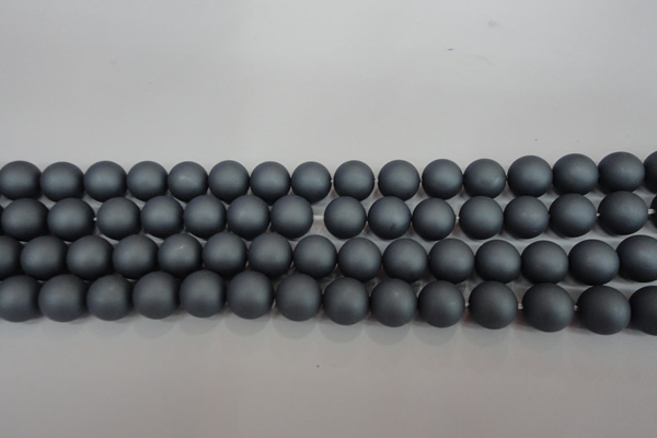 CSB1326 15.5 inches 6mm matte round shell pearl beads wholesale