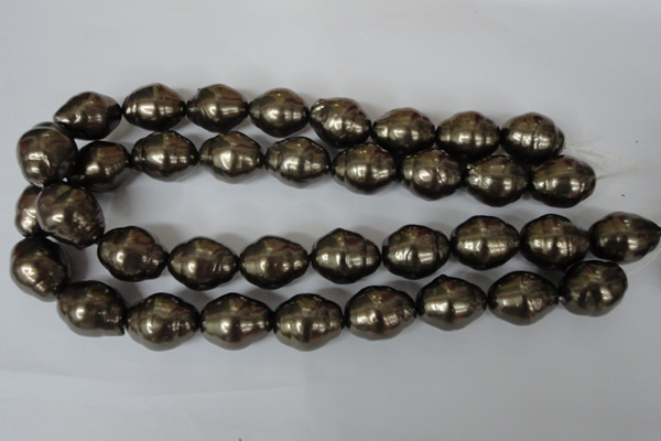 CSB133 15.5 inches 18*22mm nuggets shell pearl beads wholesale