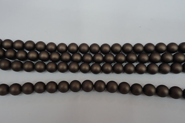 CSB1331 15.5 inches 6mm matte round shell pearl beads wholesale