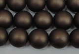 CSB1332 15.5 inches 8mm matte round shell pearl beads wholesale