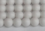 CSB1351 15.5 inches 6mm matte round shell pearl beads wholesale