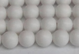 CSB1352 15.5 inches 8mm matte round shell pearl beads wholesale