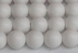 CSB1353 15.5 inches 10mm matte round shell pearl beads wholesale