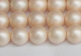 CSB1363 15.5 inches 10mm matte round shell pearl beads wholesale