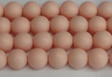 CSB1366 15.5 inches 6mm matte round shell pearl beads wholesale