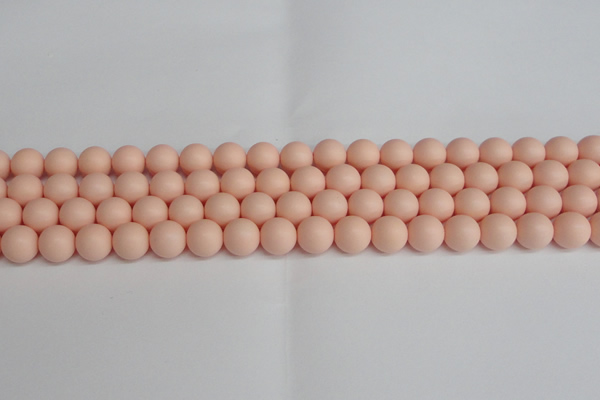 CSB1368 15.5 inches 10mm matte round shell pearl beads wholesale