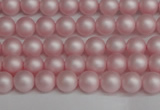 CSB1370 15.5 inches 4mm matte round shell pearl beads wholesale