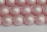 CSB1374 15.5 inches 12mm matte round shell pearl beads wholesale