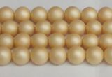 CSB1375 15.5 inches 4mm matte round shell pearl beads wholesale