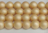 CSB1376 15.5 inches 6mm matte round shell pearl beads wholesale