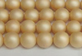 CSB1377 15.5 inches 8mm matte round shell pearl beads wholesale