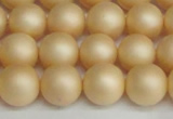 CSB1379 15.5 inches 12mm matte round shell pearl beads wholesale