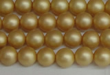 CSB1381 15.5 inches 6mm matte round shell pearl beads wholesale