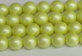 CSB1385 15.5 inches 4mm matte round shell pearl beads wholesale