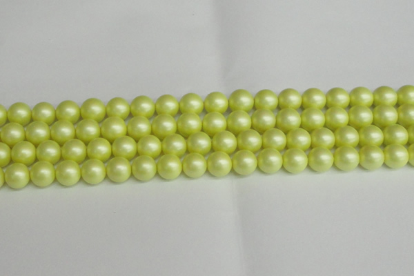 CSB1388 15.5 inches 10mm matte round shell pearl beads wholesale