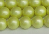 CSB1389 15.5 inches 12mm matte round shell pearl beads wholesale