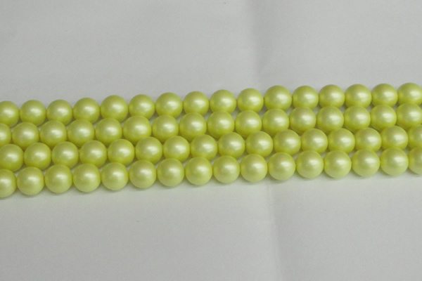 CSB1389 15.5 inches 12mm matte round shell pearl beads wholesale